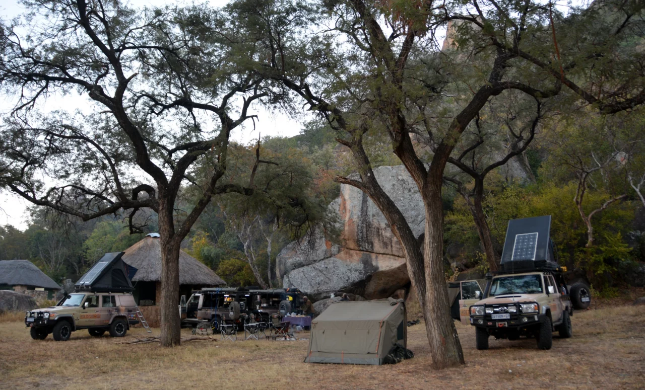 Beautiful display of the Voetsporerentals Campers camping in Matabeleland. 